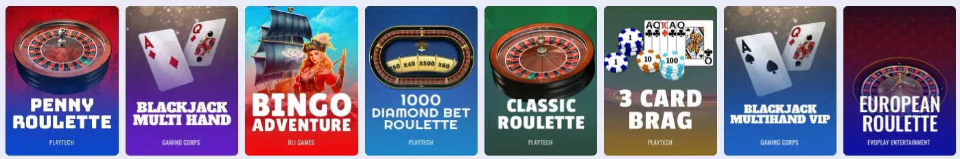 TrustStake Casino Table Games